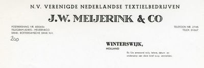 0043-0200 N.V. Verenigde Nederlandse Textielbedrijven J.W. Meijerink & Co