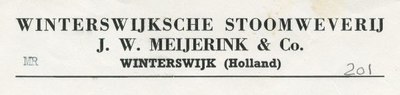 0043-0201 Winterswijksche Stoomweverij J.W. Meijerink & Co
