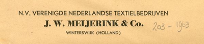 0043-0203 N.V. Verenigde Nederlandse Textielbedrijven J.W. Meijerink & Co.