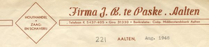 0043-0220 Firma J.B. te Paske Houthandel Zaag- en Schaverij