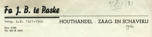 0043-0238 Fa. J.B. te Paske Houthandel - Zaag- en schaverij