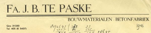 0043-0239 Fa. J.B. te Paske Bouwmaterialen Betonfabriek