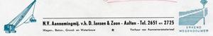 0043-0260 N.V. Aannemingmij. v.h. D. Jansen & Zoon