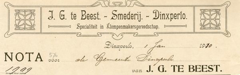 0043-0576 J.G. te Beest Smederij Specialiteit in Klompenmakersgereedschap