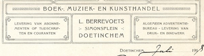 0043-0815 L. Berrevoets Boek-, Muziek- en Kunsthandel