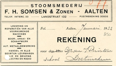 0043-0850 F.H. Somsen & Zonen Stoomsmederij