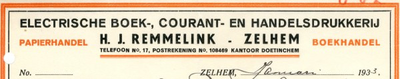 0043-0918 H.J. Remmelink Electrische Boek-, Courant- en Handelsdrukkerij