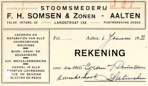0043-0922 F.H. Somsen & Zonen Stoomsmederij