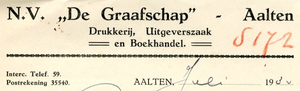 0043-0954 N.V. De Graafschap Drukkerij, Uitgeverszaak en Boekhandel