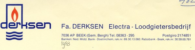 0043-1016 Fa. Derksen Electra-Loodgietersbedrijf