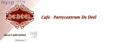 0043-1049 Café - Partycentrum de Deel Marcel en Judith Beekman