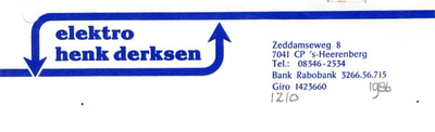 0043-1210 Elektro Henk Derksen
