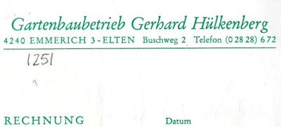 0043-1251 Gartenbaubetrieb Gerhard Hülkenberg