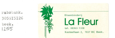 0043-1255 La Fleur Bloembinderij