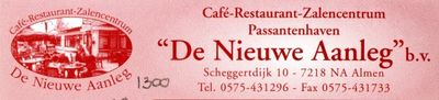 0043-1300 Café-Restaurant-Zalencentrum-Passantenhaven De Nieuwe Aanleg b.v.
