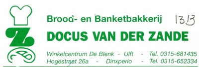 0043-1313 Brood- en Banketbakkerij Docus van der Zande
