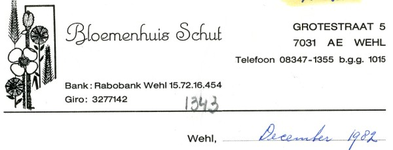 0043-1343 Bloemenhuis Schut