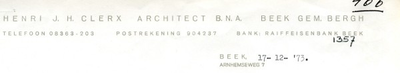 0043-1357 Henri J.H. Clerx Architect B.N.A.