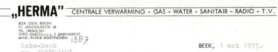 0043-1387 Herma Centrale verwarming - Gas - Water - Sanitair - Radio - T.V.