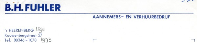 0043-1391 B.H. Fuhler Aannemers- en Verhuurbedrijf