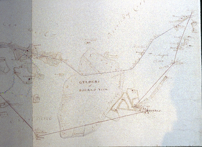 4-4-16 Kaart van het grensgeschil in 1732 bij klooster Mariengarden/Gross Burlo