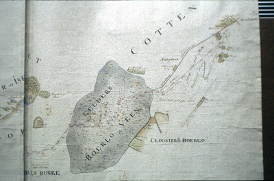 4-4-19 Kaart uit 1766 van de grensstenen in het Burlo-Vardingholtervenn