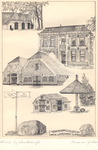 009 Hoofd- en bijgebouwen van boerderij Vriezenhuis in het Woold; herinneringssteen en gevelopschrift van ...