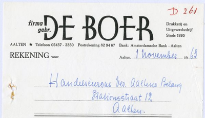 0684-0040 Firma gebr. de Boer Drukkerij en Uitgeversbedrijf