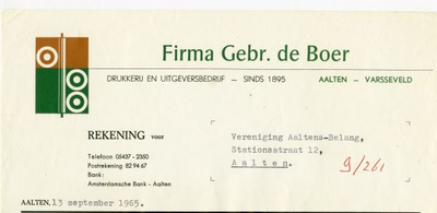 0684-0043 Firma Gebr. de Boer Drukkerij en Uitgeversbedrijf