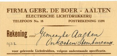 0684-0044 Firma Gebr. de Boer Electrische Lichtdrukkerij