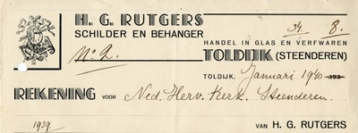 0684-0751 H.G. Rutgers Schilder en behanger handel in glas en verfwaren