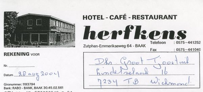 0684-1097 Hotel-Café-Restaurant Herfkens