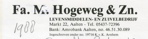 0684-1155 Fa. M. Hogeweg & Zn. Levensmiddelen- en Zuivelbedrijf