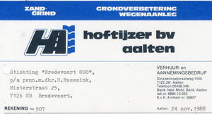 0684-1166 Hoftijzer B.V. Zand- Grind Grondverbetering Wegenaanleg