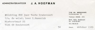 0684-1171 Administratiekantoor J.A. Hoefman