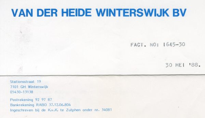 0684-1190 Van der Heide Winterswijk BV