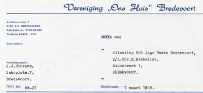0684-1210 Vereniging 'Ons Huis'