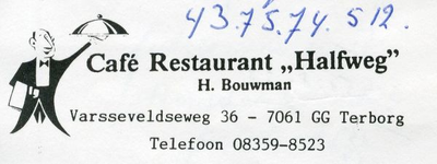 0684-1242 Halfweg Café Restaurant H. Bouwman