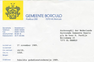 0684-1289 Gemeente Borculo