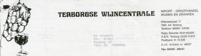 0684-1328 Terborgse Wijncentrale Import - Groothandel - Wijnen en dranken