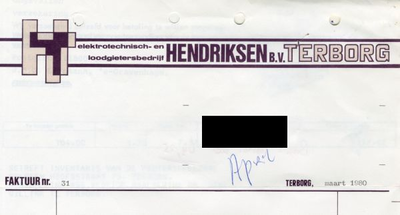 0684-1336 Hendriksen BV Elektrotechnisch- en Loodgietersbedrijf