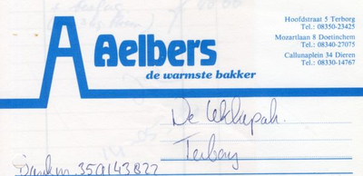0684-1344 Aelbers de warmste bakker