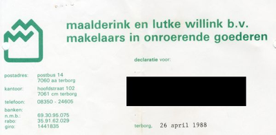 0684-1359 Maalderink en Lutke Willing B.V Makelaars in onroerende goederen