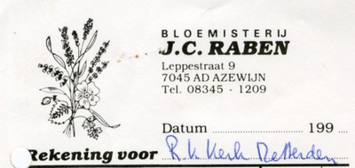 0684-1429 Bloemisterij J.C. Raben