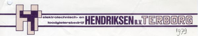 0684-1592 Hendriksen B.V. Elektrotechnisch- en loodgietersbedrijf