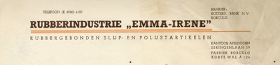 0684-2583 Rubberindustrie Emma-Irene , rubbergebonden slijp- en polijstartikelen