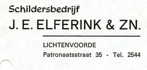 00273 Schildersbedrijf J.E. Elferink & Zoon