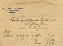 00373 B. Klein Goldewijk, café restaurant