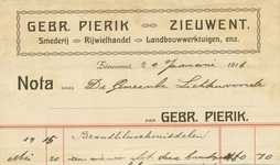00448 Gebr. Pierik. Smederij, rijwielhandel, landbouwwerktuigen enz.