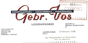 00549 Exportslachterij - grossierderij - varkenshandel Gebr. Vos